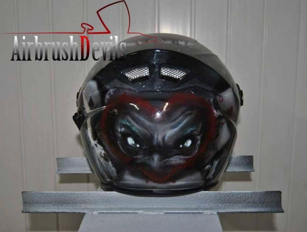 Unikatowy kask joker #aerograf #airbrush #custom #hełm #joker #kask #motocykl #motor