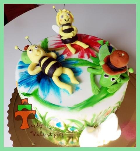 Tort urodzinowy z Pszczółką Mają, Guciem i Filipem #Filip #Gucio #PszczółkaMaja #tort #TortyKraków #TortyWalentynki