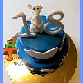 Osiemnastkowy tort ze szczurkiem #koty #książki #osiemnastka #ratatuj #szczur #tort #TortyKraków #TortyWalentynki