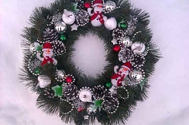 Wianek świąteczny, moja praca #BożeNarodzenie #krakow #rękodzieło #stroik #wieniec