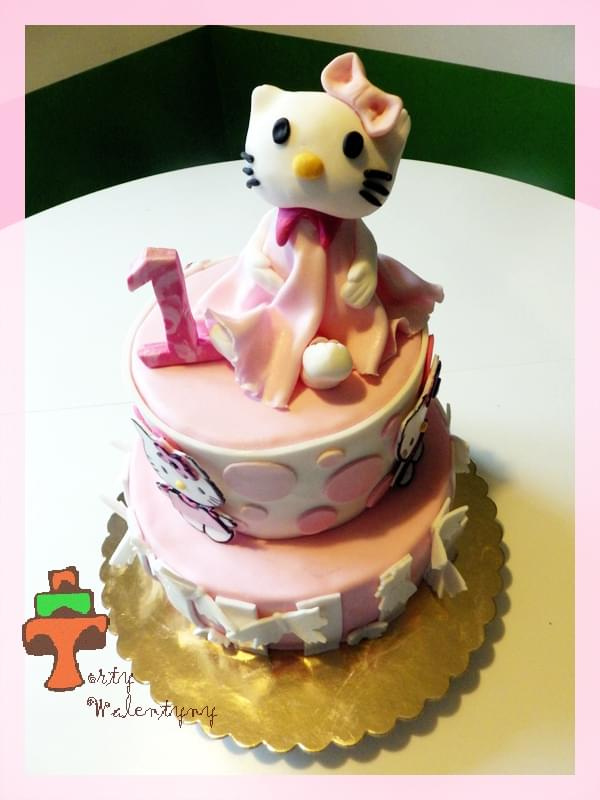 Tort urodzinowy Hello Kitty #DlaDziewczynki #HelloKitty #tort #TortUrodzinowy #TortyKraków #TortyWalentynki