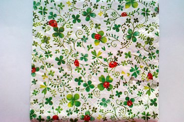 Koniczyna i biedronki #Decoupage