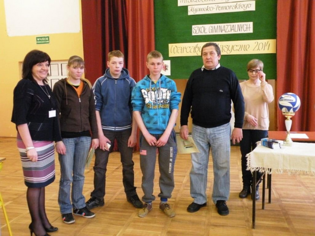 Mistrzostwa Województwa Kujawsko-Pomorskiego Szkół Gimnazjalnych w Warcaby Klasyczne 2014 - Gimnazjum nr 3 Toruń, dn. 27.03.2014r.