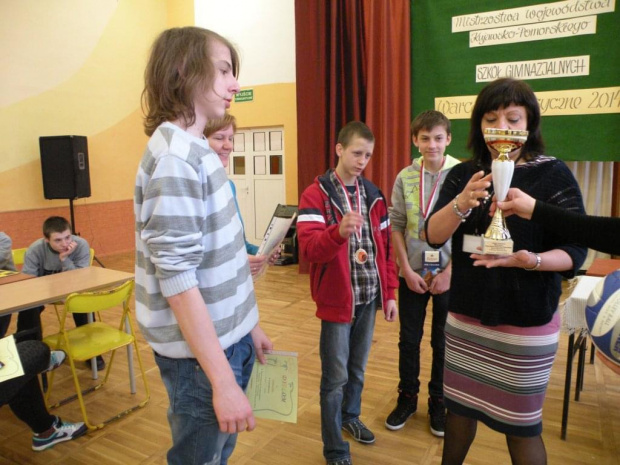 Mistrzostwa Województwa Kujawsko-Pomorskiego Szkół Gimnazjalnych w Warcaby Klasyczne 2014 - Gimnazjum nr 3 Toruń, dn. 27.03.2014r.