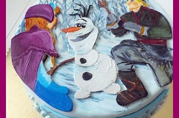 Tort Kraina Lodu #anna #frozen #KrainaLodu #olaf #tort #TortyArtystyczne #TortyKraków #TortyWalentynki
