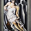 Tamara de Lempicka-Portrait der Madame Allan Bott-Ölgemälde Handgemalt Leinwand Rahmen-Sygniert.112x82cm-cena 199,99 euro. wysylka 0 euro.malowany recznie